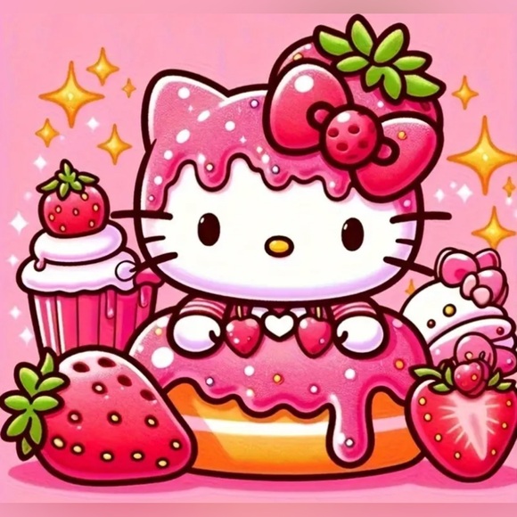 HK Donut Strawberry Diamond Art - Picture 1 of 2